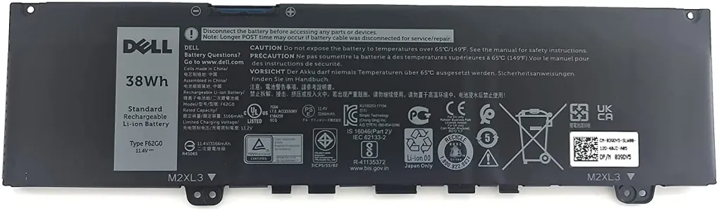 Original Dell Inspiron 13 7000 7370 38Wh 11.4V F62G0 Battery