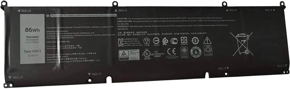Dell 70N2F / 070N2F 86Wh 11.4V Battery