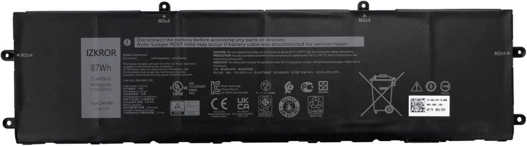 Dell Alienware x15 R1 11.4V 87Wh Laptop Battery