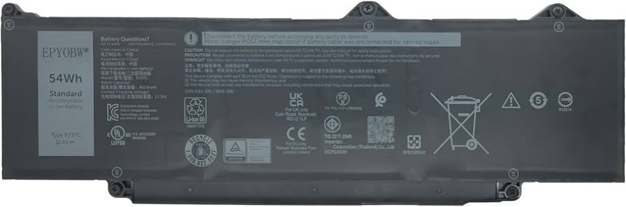 Dell Latitude 3450 i3-1315U 11.4V 54Wh Laptop Battery