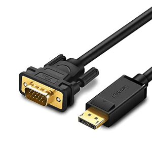 UGREEN DisplayPort Male to VGA Male Cable 1.5m (Black) - DP105