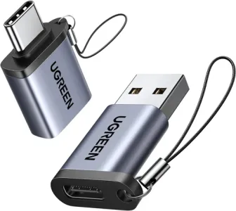 UGREEN USB A Male to USB-C Female Adapter Black US280