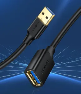 UGREEN USB-A 3.0 Male to Female Extension Cable 5m Black - US129