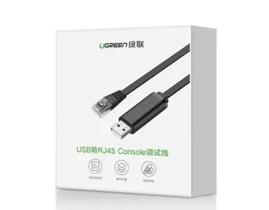 UGREEN USB-A to RJ45 Console Cable 1.5m (Black) - CM204