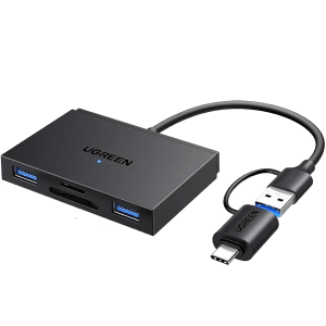 UGREEN 4-in-1 Card Reader with USB-C & USB-A 2-in-1 interface - CM812