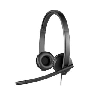 Logitech H570e Stereo USB-A Headset with Noise Cancelling Mic - Black - 981-000575