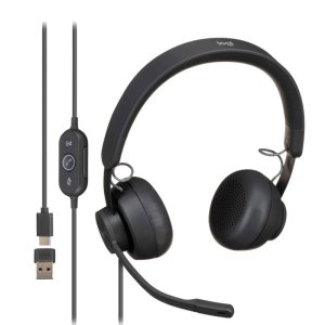 LOGITECH ZONE WIRED HEADSET WITH NOISE-CANCELLING MIC (UC VERSION) - 981-000875