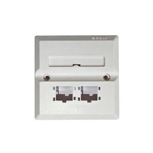 R & M BS Faceplate 86x86, 2x1 port, pure white-R795068