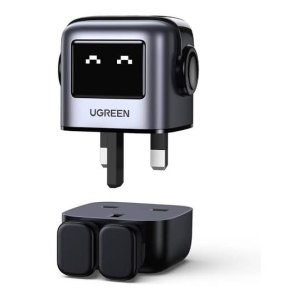UGREEN Uno Robot 65W 3-Port GaN Fast Charger UK Grey - CD361