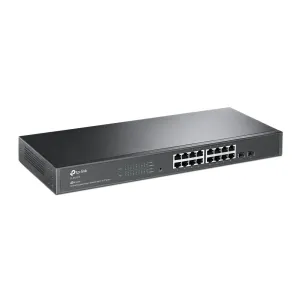 TP-Link JetStream 18-Port Gigabit Smart Switch with 16 PoE+ Ports and 2 Gigabit SFP Slots - TL-SG2218P