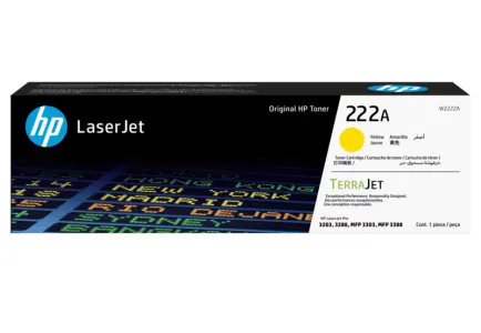 HP 222A Yellow Original LaserJet Toner Cartridge - W2222A