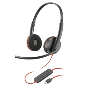 Poly Blackwire 3220 Stereo USB-C Headset +USB-C/A Adapter (Bulk)-8X228A6