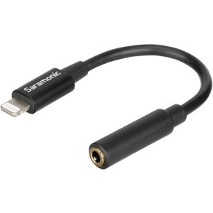 Saramonic Audio Adapter  SR-C2002 3.5mm TRRS Female to Lightning Male  Cable SARSC2002