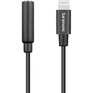 Saramonic Audio Adapter  SR-C2002 3.5mm TRRS Female to Lightning Male  Cable SARSC2002