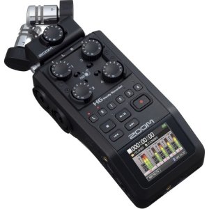 Zoom Portable  H6 All Black 6-Input / 6-Track Handy Recorder with Single Mic Capsule