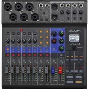 Zoom LiveTrak L-8 Portable 8-Channel Digital Mixer / Multitrack Recorder
