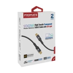 PROMATE  100W HIGH TENSILE USB C -USB C CABLE
