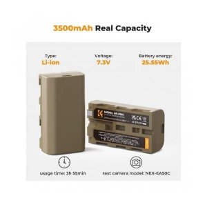 K&F NP-F550 Battery 3500mAh with Type C -K&f 28.0035