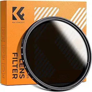 K&F CONCEPT 77mm Variable ND2-ND400 ND Lens Filter (1-9 Stops)