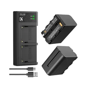 K&FNPF970 DUAL BATTERY AND CHARGER-KF28.0047