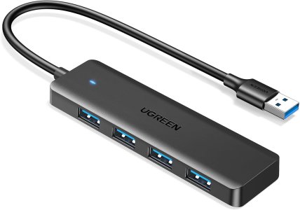 UGREEN 25851 USB 3.0 4-Port USB Hub 5Gbps Data Transfer Grey-25851
