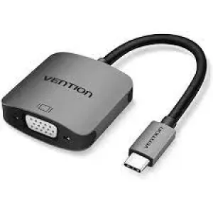 Vention Type-C to VGA Adapter 0.15M Black ABS Type- VEN TDDBB