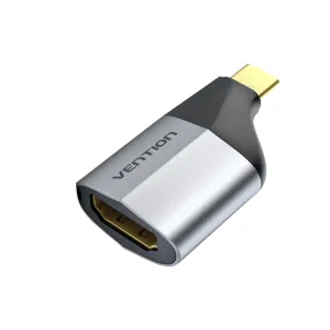 Vention Type C Male to HDMI Female Adapter Gray Aluminum Alloy Type- VEN TCAH0