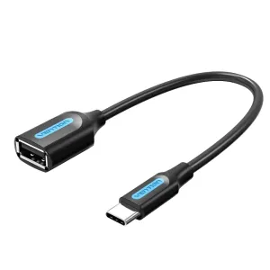 Vention USB C Male to USB 2.0 A Female OTG cable 0.15M Black PVC Type