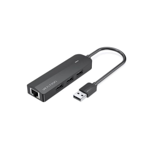 Vention 3 PORTS USB 3.0 HUB 0.15M with LAN Black-VEN CHNBB