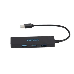 Vention 4-Port USB 3.0 Hub With Power Supply 0.5M Black-VEN CHLBD