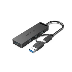 Vention 4-Port USB 3.0 Hub with Type C & USB 3.0 2-in-1 Interface