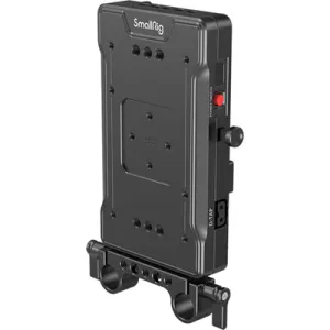 SMALLRIG V MOUNT BATTERY ADAPTER PLATE WITH DUAL 15MM ROD CLAMP 3203
