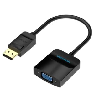 Vention VGA(3+6) Male to Male Cable with ferrite cores 1M Black- VEN DAEBF