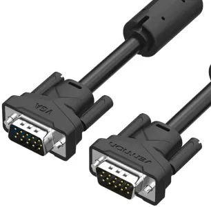 Vention VGA(3+6) Male to Male Cable with ferrite cores 3M Black- VEN DAEBI