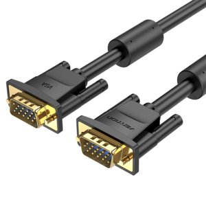 Vention VGA(3+6) Male to Male Cable with ferrite cores 20M Black- VEN DAEBQ