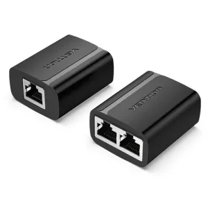 Vention 1 to 2 RJ45 Splitter Adapter Black- VEN IPTB0