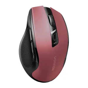 UGREEN MU006 2.4G Ergonomic Bluetooth Wireless Mouse (Maroon)