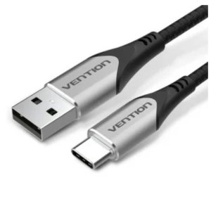 Vention USB 2.0 A Male to 2-in-1 Micro-B&USB-C Male Cable 1.5M Black PVC Type- VEN CQDBG