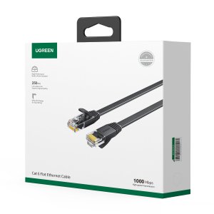 UGREEN NW102 Cat 6 U/UTP Lan Flat Cable 20m Black