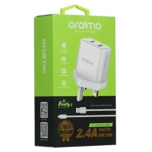 Oraimo OCW-U63D Firefly-2 5.0V/2.1A Dual USB Fast Wall Charger