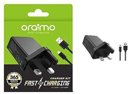 Oraimo CU-60ZR+CD-52BR Charger Kit UK 2A Black