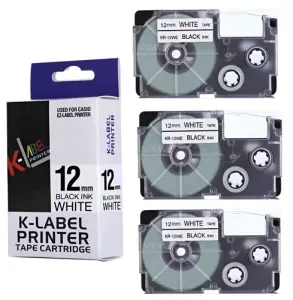 Casio BYZ-12WE Compatible Cartridge Casio Label Tape