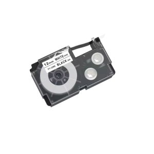 Casio PT-12WE 12mm × 8m Black on White Label Tape