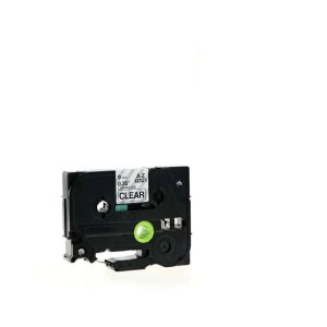 Brother laminated 9mm TZC-s121 black on clear Label Cartridge Compatible