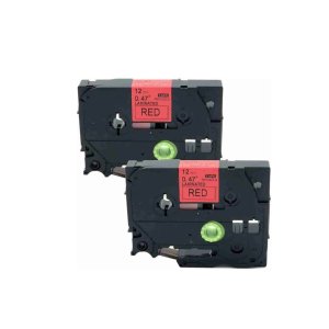Brother 12mm × 8m Black on Red Label Tape TZ2-431