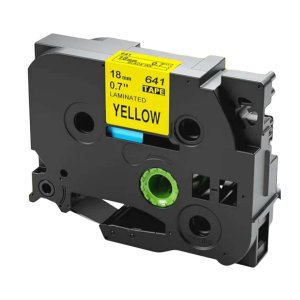 Brother 18mm × 8m Black on Yellow Laminated Label Tape TZ2-641