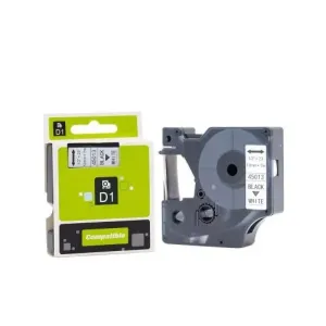 DYMO 45013 D1 Black on White 12mm × 7m Label Cartridge