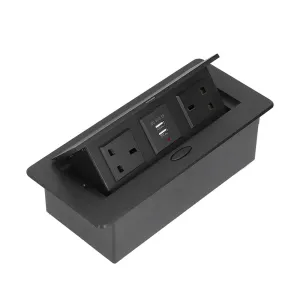 NEXA Black Pop-up Multifunction Socket with Cable Socket