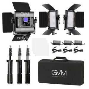 GVM 800D-RGB LED Light Panel (3-Light Kit)